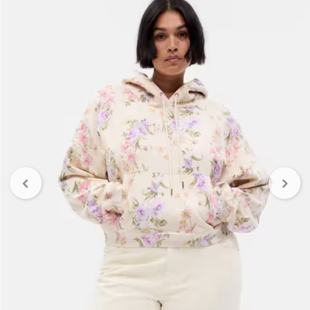 Gap × Love Shack Fancy Floral Cropped Hoodie XXS
